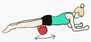Hip flexor stretch with foam roller