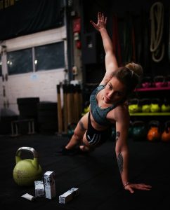 Woman exercising at gym