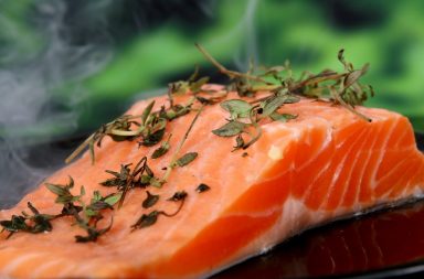 Healthy salmon fillet